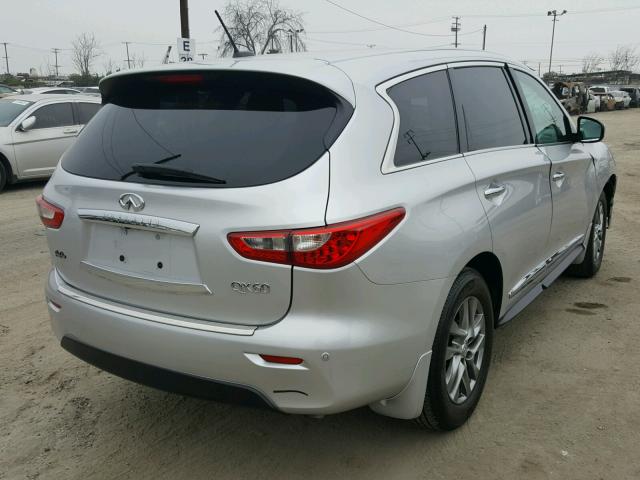 5N1AL0MM3EC501894 - 2014 INFINITI QX60 SILVER photo 4