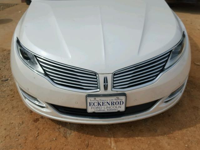 3LN6L2LU3ER803402 - 2014 LINCOLN MKZ HYBRID WHITE photo 7