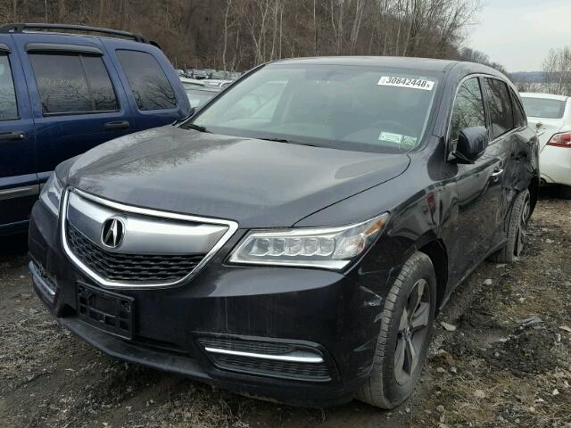 5FRYD4H2XGB057207 - 2016 ACURA MDX GRAY photo 2