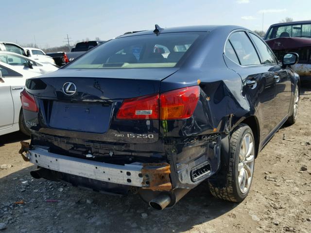 JTHCK262285023711 - 2008 LEXUS IS 250 BLUE photo 4