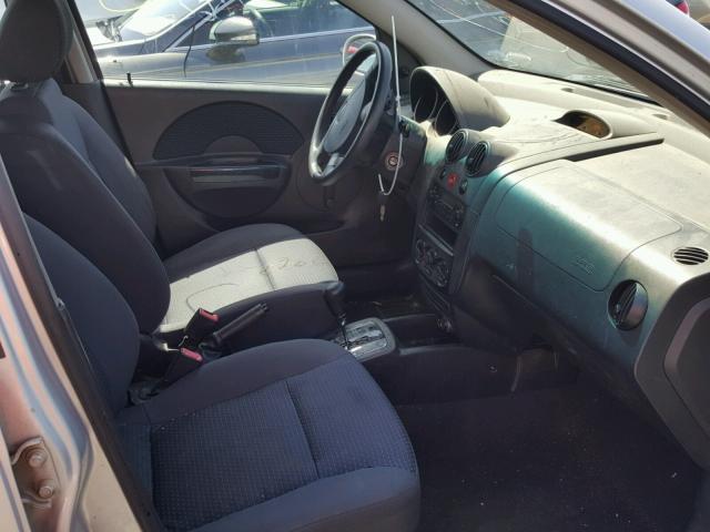 KL1TD66656B634070 - 2006 CHEVROLET AVEO BASE Gümüş fotoğraf 5