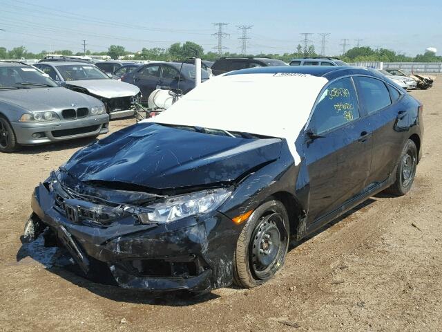 19XFC2E54HE038190 - 2017 HONDA CIVIC LX BLACK photo 2