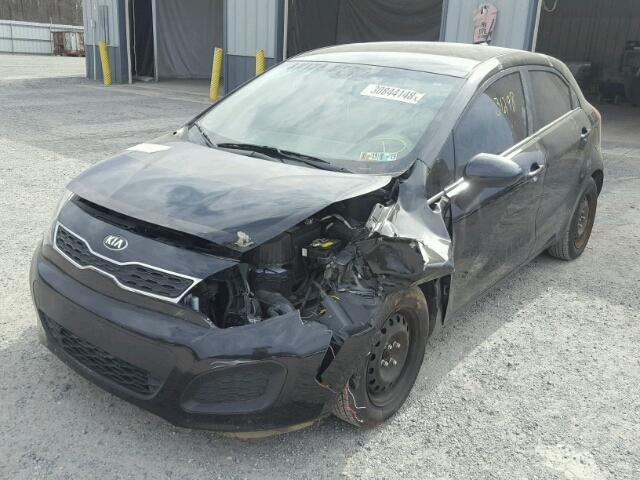 KNADN5A3XE6324048 - 2014 KIA RIO EX BLACK photo 2