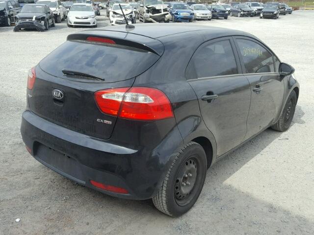 KNADN5A3XE6324048 - 2014 KIA RIO EX BLACK photo 4