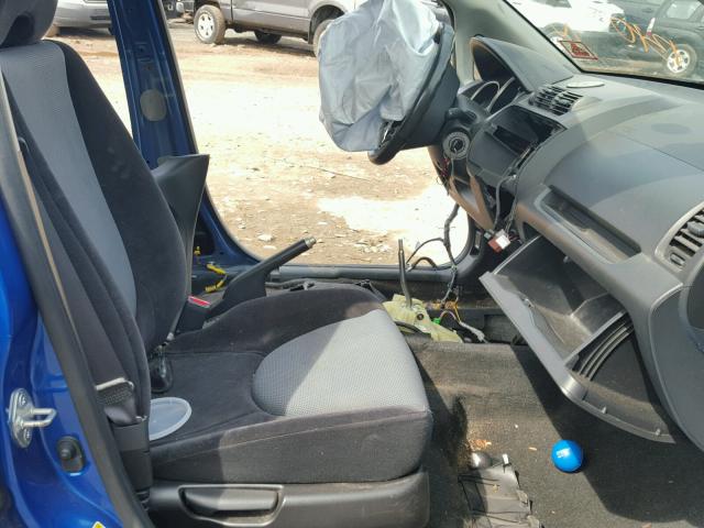 JHMGD37658S045769 - 2008 HONDA FIT SPORT BLUE photo 5