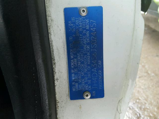 JH4DA3456JS024457 - 1988 ACURA INTEGRA LS WHITE photo 10