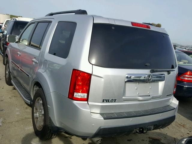 5FNYF38849B011191 - 2009 HONDA PILOT TOUR SILVER photo 3