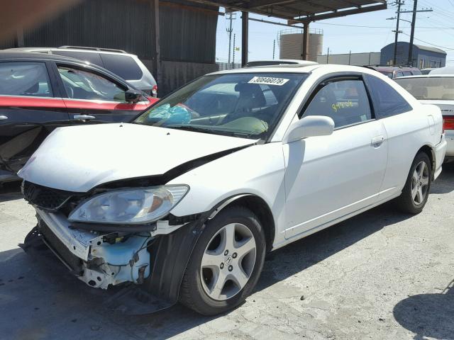 1HGEM22965L010816 - 2005 HONDA CIVIC EX WHITE photo 2