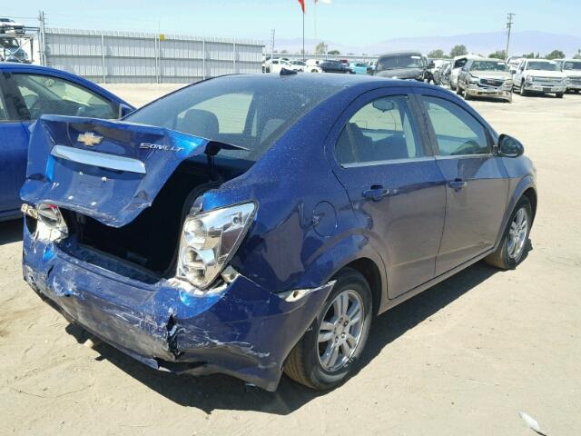 1G1JC5SH1E4182702 - 2014 CHEVROLET SONIC LT BLUE photo 4