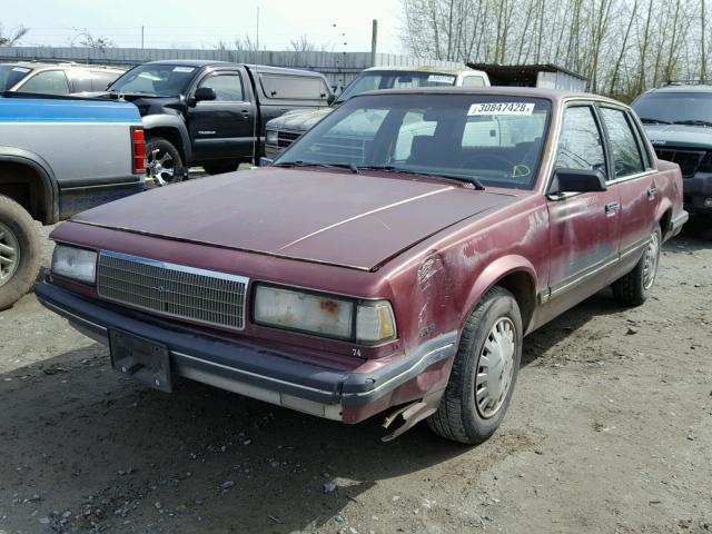 1G1AW51R8J6200600 - 1988 CHEVROLET CELEBRITY MAROON photo 2