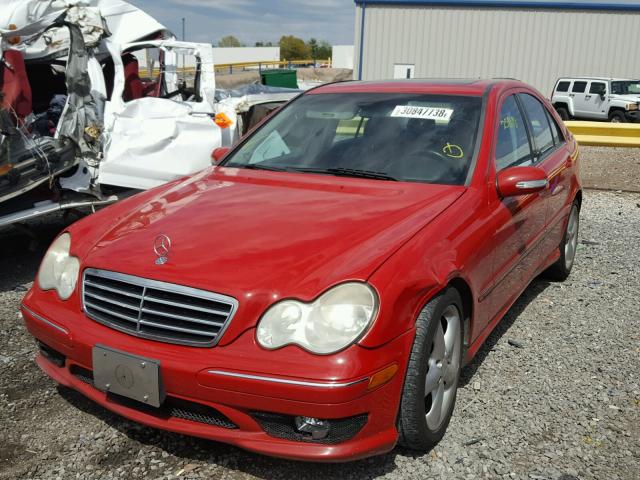 WDBRF52H86F827299 - 2006 MERCEDES-BENZ C GENERATI RED photo 2