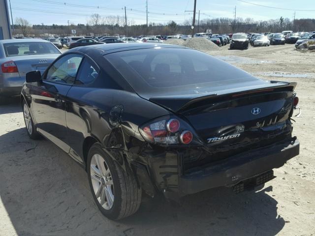 KMHHM66D58U285329 - 2008 HYUNDAI TIBURON GS BLACK photo 3