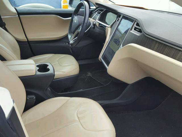 5YJSA1DN2DFP27889 - 2013 TESLA MODEL S BLUE photo 5