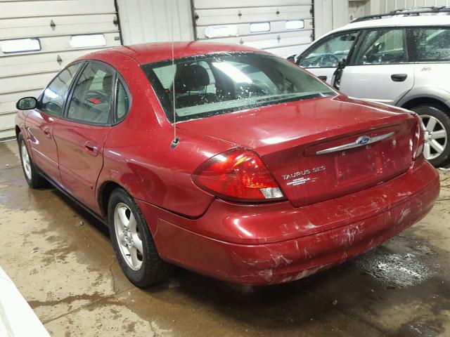 1FAFP55293G274764 - 2003 FORD TAURUS SES RED photo 3