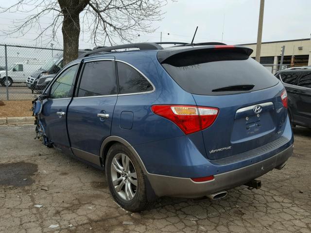 KM8NUDCC2CU185054 - 2012 HYUNDAI VERACRUZ G BLUE photo 3