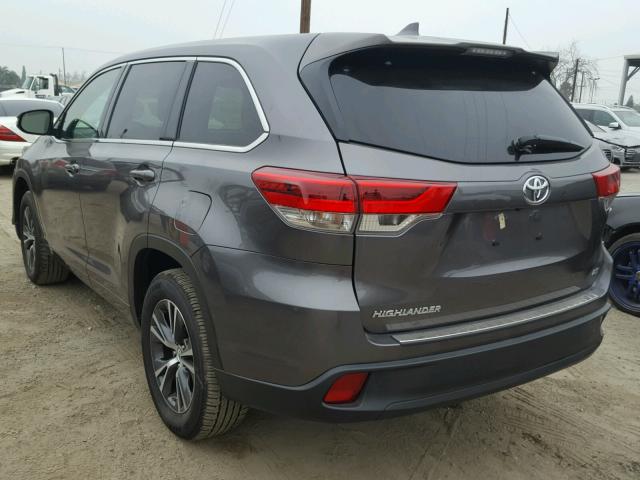 5TDZZRFH4HS234133 - 2017 TOYOTA HIGHLANDER GRAY photo 3