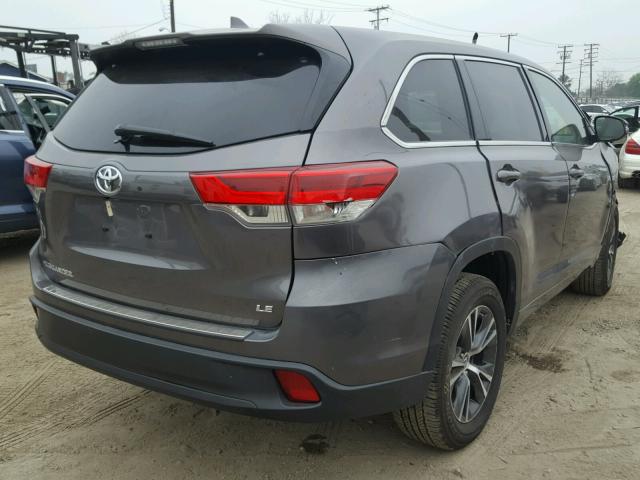 5TDZZRFH4HS234133 - 2017 TOYOTA HIGHLANDER GRAY photo 4