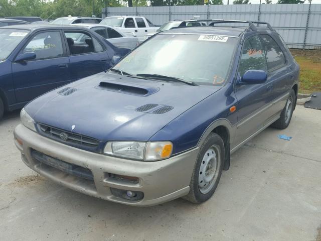 JF1GF4859YG807453 - 2000 SUBARU IMPREZA OU BLUE photo 2