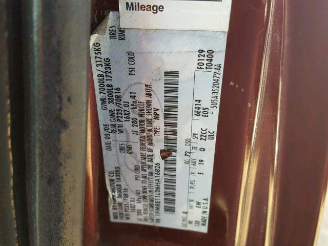 1FMRE11L06HA16826 - 2006 FORD ECONOLINE RED photo 10