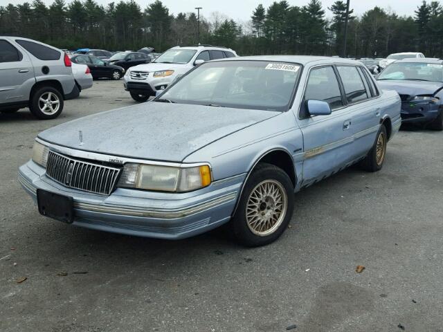 1LNLM984XPY640124 - 1993 LINCOLN CONTINENTA BLUE photo 2