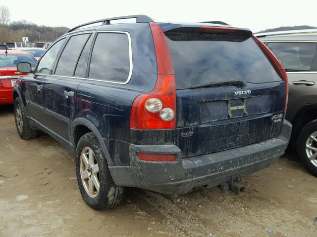 YV1CZ91H241097627 - 2004 VOLVO XC90 T6 BLUE photo 3