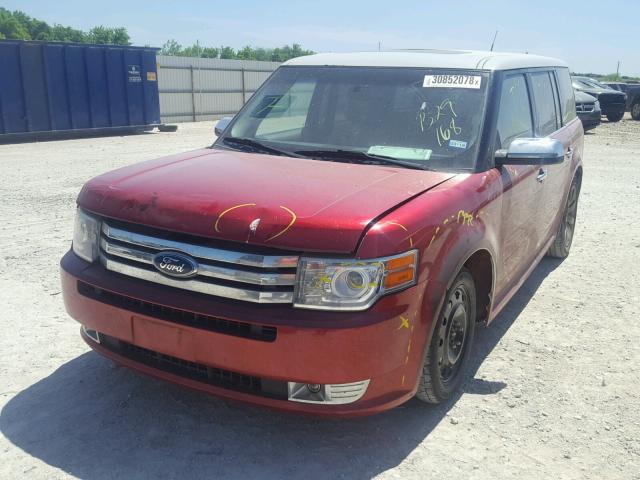 2FMGK5DC4ABB29168 - 2010 FORD FLEX LIMIT RED photo 2