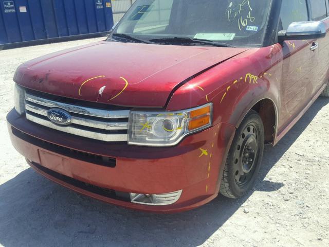 2FMGK5DC4ABB29168 - 2010 FORD FLEX LIMIT RED photo 9