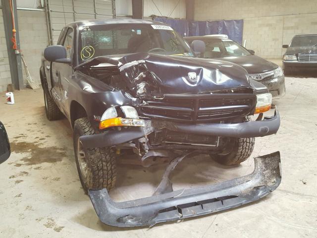 1B7GG22X6YS717308 - 2000 DODGE DAKOTA BLACK photo 1