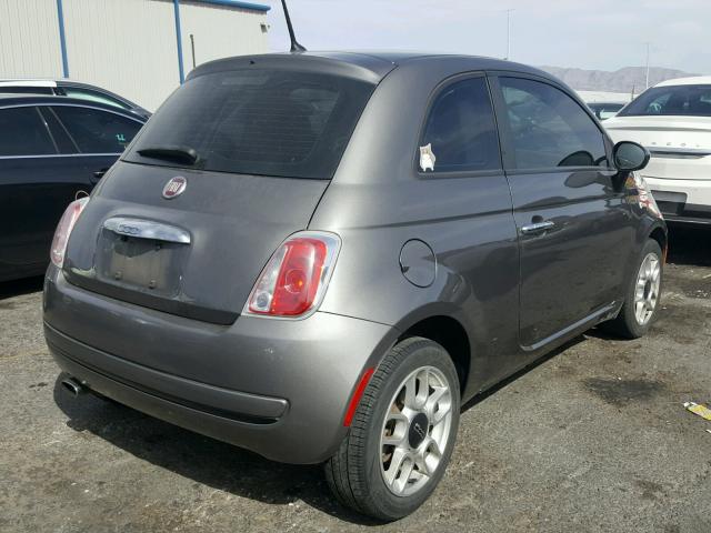 3C3CFFAR0DT707589 - 2013 FIAT 500 POP GRAY photo 4