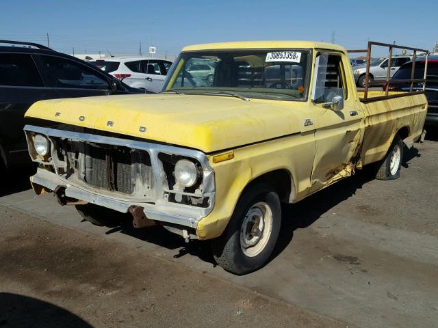 F10BRBE6167 - 1978 FORD PICKUP YELLOW photo 2