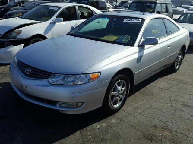 2T1CE22P72C006844 - 2002 TOYOTA CAMRY SOLA SILVER photo 2