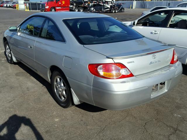2T1CE22P72C006844 - 2002 TOYOTA CAMRY SOLA SILVER photo 3