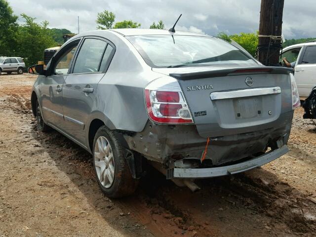 3N1AB6AP3CL719167 - 2012 NISSAN SENTRA 2.0 SILVER photo 3