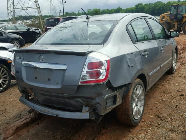 3N1AB6AP3CL719167 - 2012 NISSAN SENTRA 2.0 SILVER photo 4