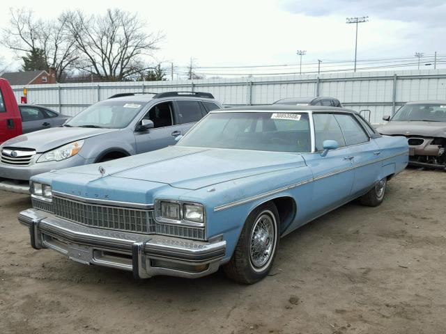 4V39T5H552610 - 1975 BUICK ELECTRA225 BLUE photo 2