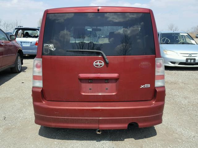 JTLKT334364074521 - 2006 TOYOTA SCION XB RED photo 9