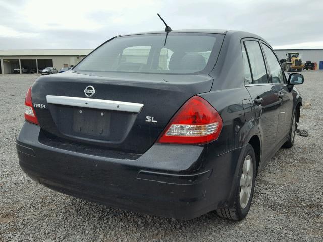 3N1BC11E88L400793 - 2008 NISSAN VERSA S BLACK photo 4