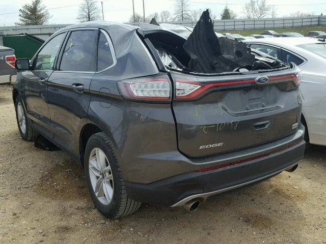 2FMPK3J92HBC16770 - 2017 FORD EDGE SEL GRAY photo 3