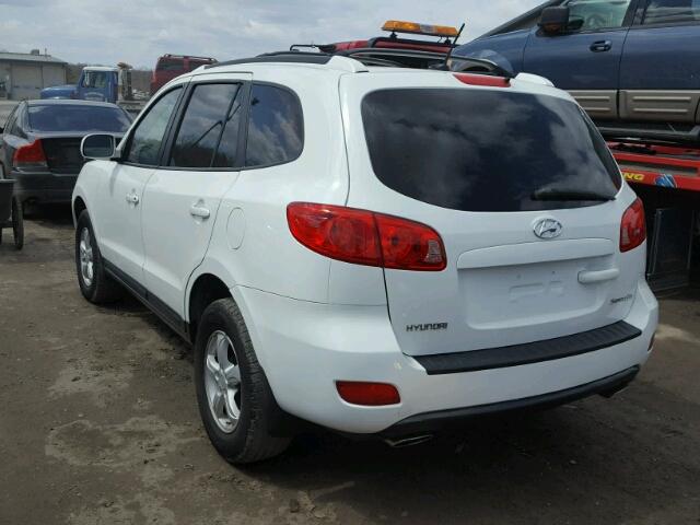 5NMSG13D97H108958 - 2007 HYUNDAI SANTA FE G WHITE photo 3