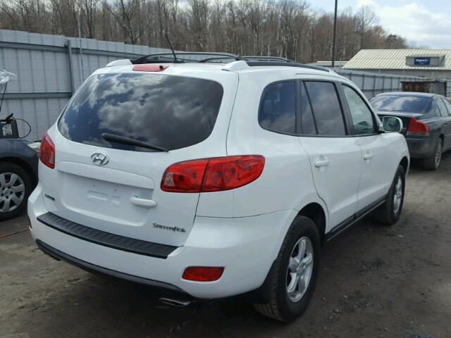 5NMSG13D97H108958 - 2007 HYUNDAI SANTA FE G WHITE photo 4