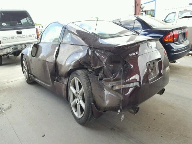 JN1AZ34D83T109899 - 2003 NISSAN 350Z COUPE MAROON photo 3