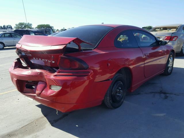 4B3AG52H12E112151 - 2002 DODGE STRATUS R/ RED photo 4