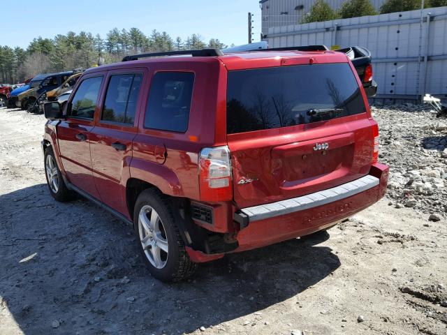 1J8FF28W38D663816 - 2008 JEEP PATRIOT SP RED photo 3