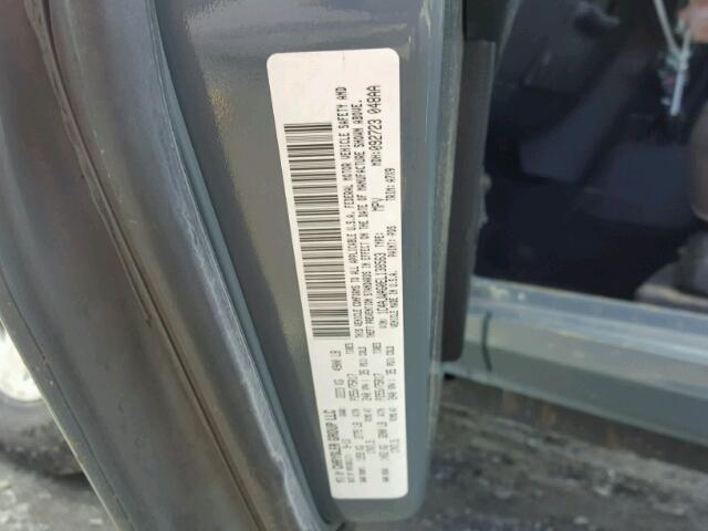 1C4AJWAG0EL138563 - 2014 JEEP WRANGLER S 灰色 照片 10