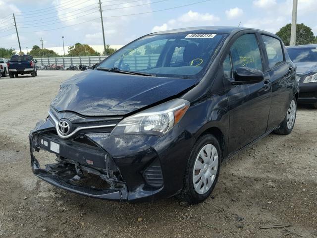 VNKKTUD35FA017222 - 2015 TOYOTA YARIS BLACK photo 2