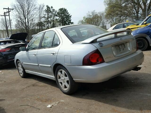 3N1AB51DX4L736050 - 2004 NISSAN SENTRA SE- SILVER photo 3