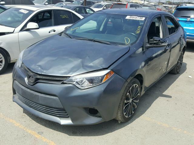 5YFBURHE8FP304788 - 2015 TOYOTA COROLLA L GRAY photo 2