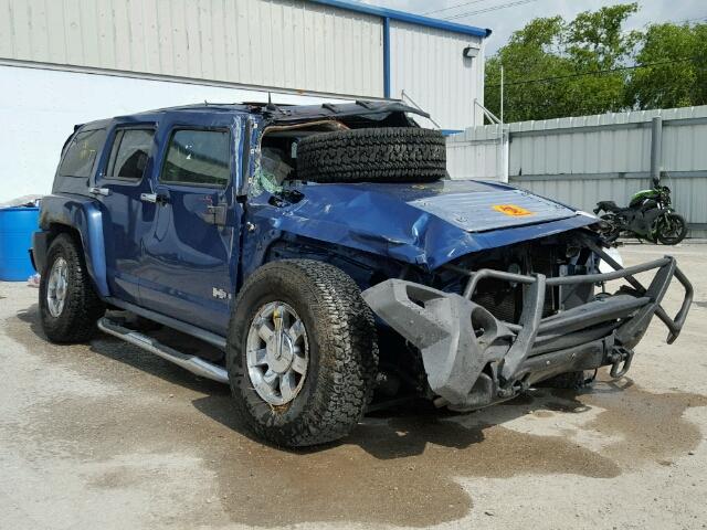 5GTDN136X68134557 - 2006 HUMMER H3 SUV BLUE photo 1