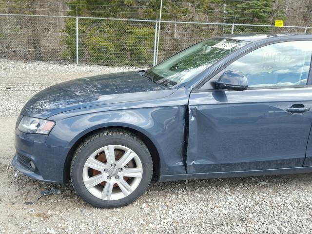 WAULF78K59N072867 - 2009 AUDI A4 2.0T QU GRAY photo 9