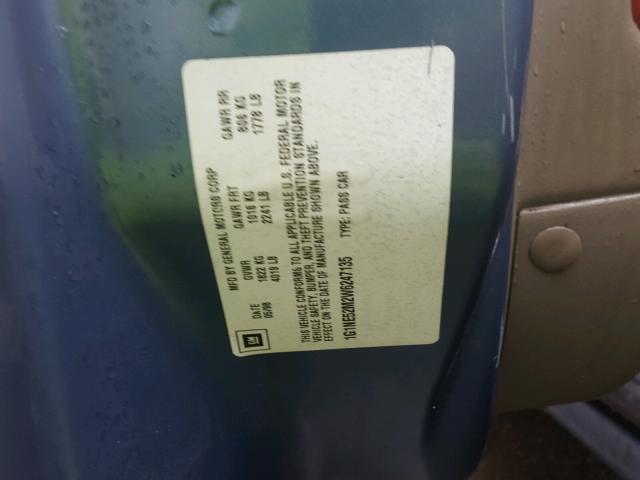 1G1NE52M2W6247135 - 1998 CHEVROLET MALIBU LS ლურჯი ფოტო 10